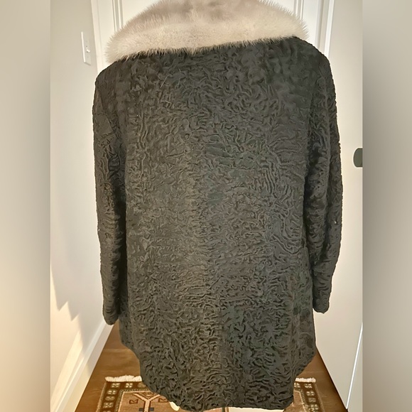 Vintage Curly Lamb and Mink Jacket - Picture 5 of 9